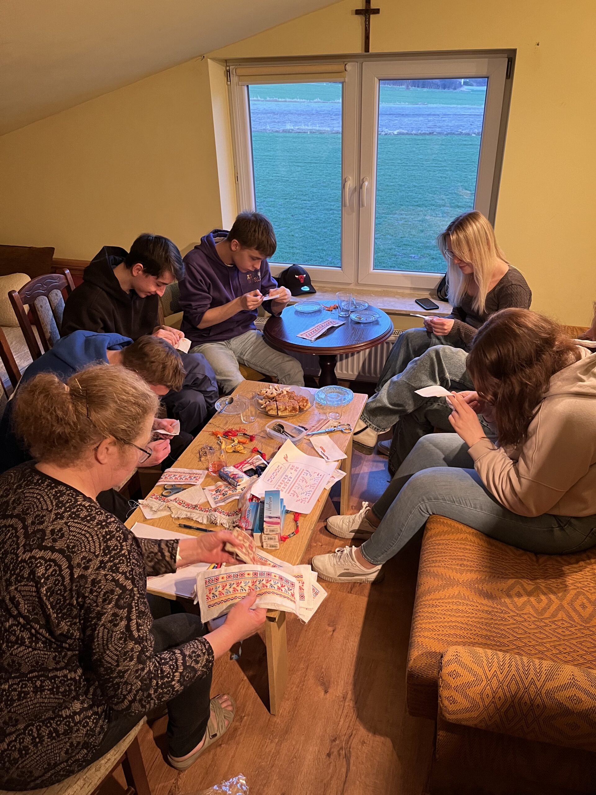 Pierwsze nasze warsztaty z twórczynią ludową